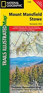 Mount Mansfield and Stowe Trail Road and Recreation Map.