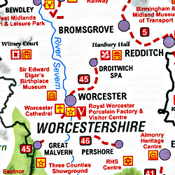 Herefordshire and Worcestershire Touring Maps.