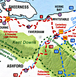 Kent and Southeast London Touring Maps.