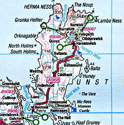 Northern Scotland, Orkney & Shetland #1 Regional Road Map.