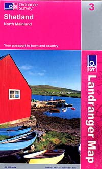 Shetland Islands: North Mainland Sectional Map #3.