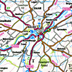 Southern Scotland & Northumberland #3 Regional Road Map.