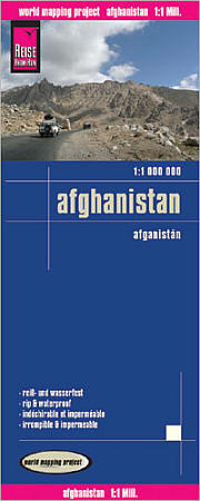 Afghanistan Road and Topographic Tourist Map.