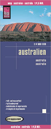 Australia Road and Topographic Tourist Map.