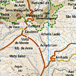 Cape Verde Islands Road and Topographic Tourist Map.