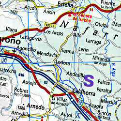 France Road and Topographic Tourist Map.