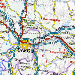 Japan Road and Topographic Tourist Map.