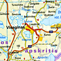 Latvia Road and Topographic Tourist Map.