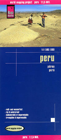 Peru Road and Topographic Tourist Map.