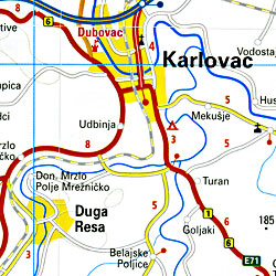 Slovenia, Road and Topographic Tourist Map.