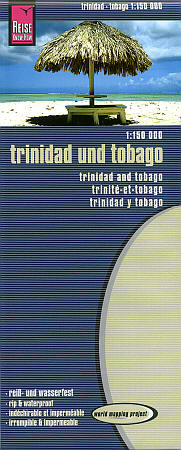 Trinidad and Tobago Road and Topographic Tourist Map.