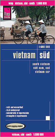 Vietnam South Road and Topographic Tourist Map.