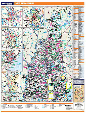 New Hampshire WALL Map.