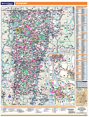 Vermont WALL Map.