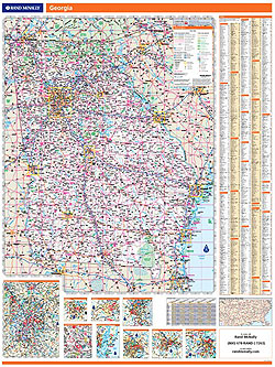 Georgia WALL Map, America.