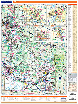 Idaho WALL Map, America.