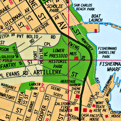 Monterey and Carmel "Easy Finder", California, America.