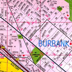 Burbank, Glendale and the San Fernando Valley, California, America.