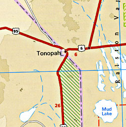 California Road and Physical Tourist Road Map.