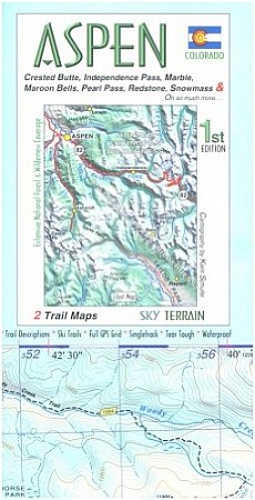 Aspen and Crested Butte Hiking Map.