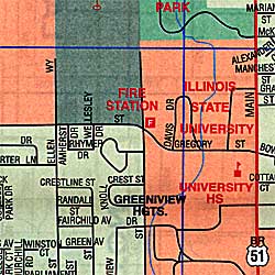 Bloomington and Normal, Illinois, America.