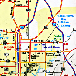 Florida "Flipmap" Road and Tourist map.