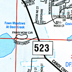 ORLANDO "Metro Area" Street ATLAS, Florida, America.