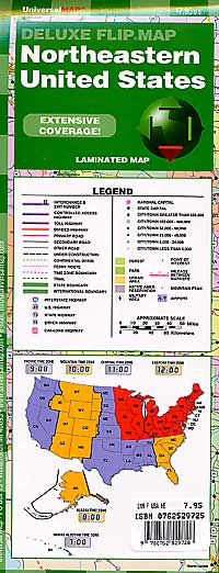 United States Northeastern "Flipmap" Road and Tourist Map.