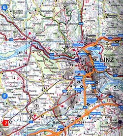 Austria Shaded Relief Tourist Road ATLAS.