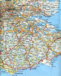 Freytag-Berndt Road Map of Great Britain, Travel, Tourist, Detailed.