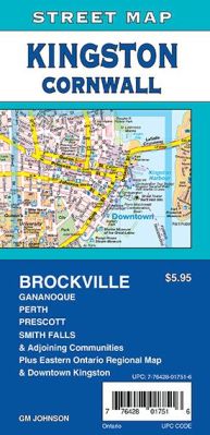 Kingston, Cornwall, Brockville and Smith Falls City Street Map, Ontario, Canada.