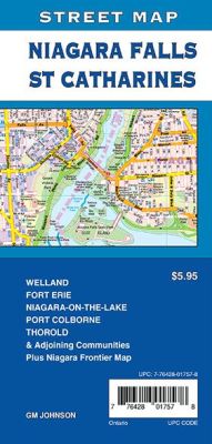 Niagara Falls, St. Catharines, Welland and Fort Erie,City Street Map, Ontario, Canada.