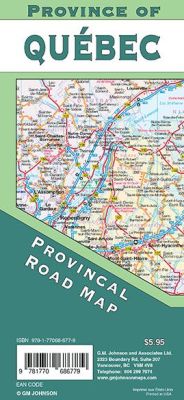 Quebec Province Tourist Road Map, Canada.