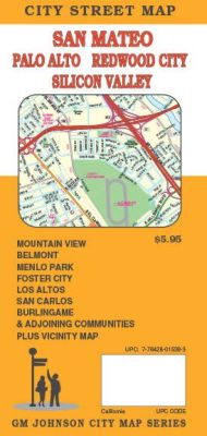 San Mateo, City street map, California, America.