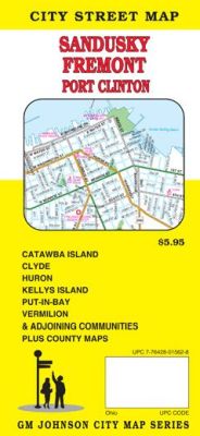 Sandusky, Fremont and Port Clinton City Street Map, Ohio, America.