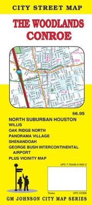 The Woodlands and Conroe City Street Map, Texas, America.