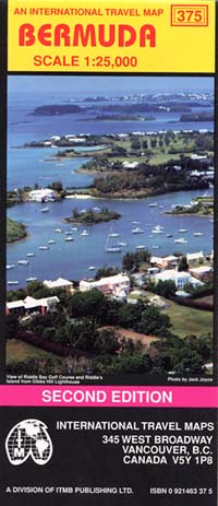 Bermuda Road and Physical Travel Reference Map.