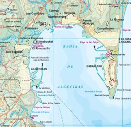 Gibraltar Road and Physical Travel Reference Map.