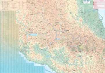 Mexico Central & Mexico City Region Road and Physical Travel Reference Map, Mexico.