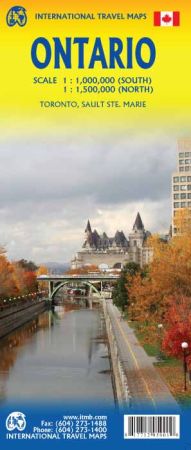 Ontario Province Road Map, Canada.