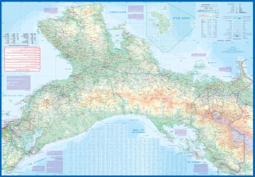 Panama Road and Physical Travel Reference Map.