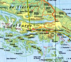 South America, SOUTHERN, Road and Physical Travel Reference Map.