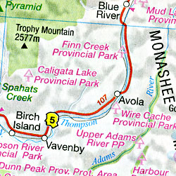 Alberta Recreation Road and Tourist Map, Canada.