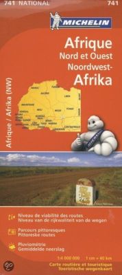 Africa Northwest Road and Tourist Map.