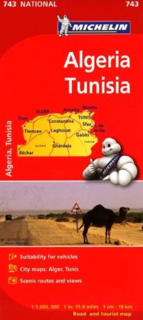 Algeria and Tunisia Road and Tourist Map.