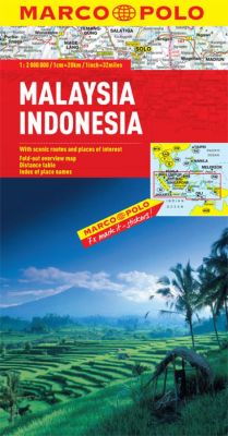 Malaysia and Indonesia Road and Tourist Map. Marco Polo edition.