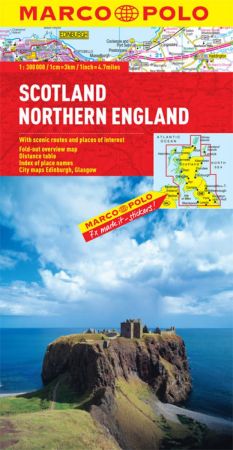 Scotland and Northern England Road and Tourist Map. Marco Polo edition.