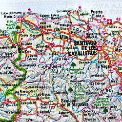 Southern Caribbean (Lesser Antilles) Regional Road and Shaded Relief Tourist Map.