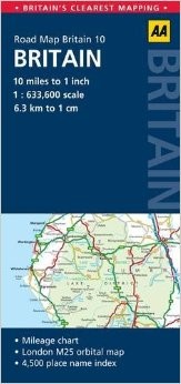 Britain Road and Tourist Map.