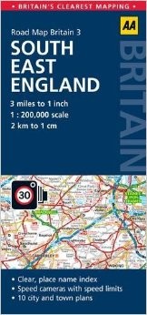 South East England Road and Tourist Map.